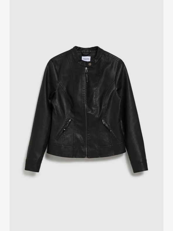Moodo Crna Moodo ženska kožna jakna