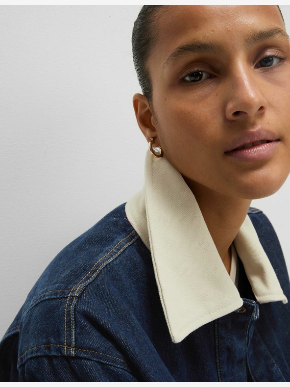 Marks & Spencer Marks & Spencer široka traper jakna s ovratnikom u tamnoplavoj boji