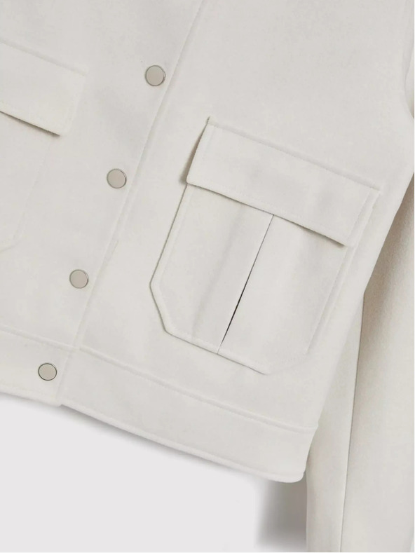 Moodo Moodo krem ​​ženska jakna košulja