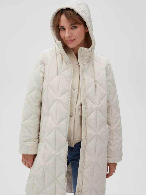 Moodo Moodo krem ​​ženska prošivena jakna