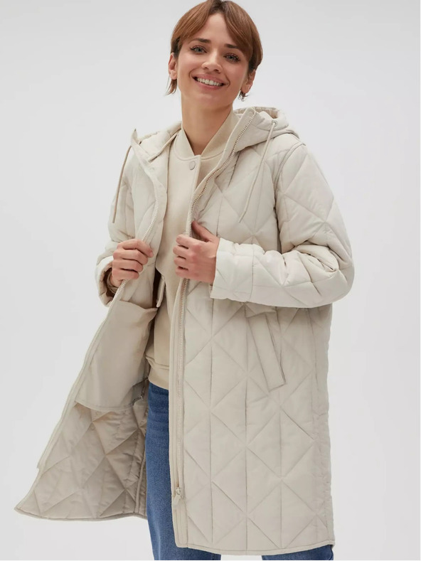 Moodo Moodo krem ​​ženska prošivena jakna
