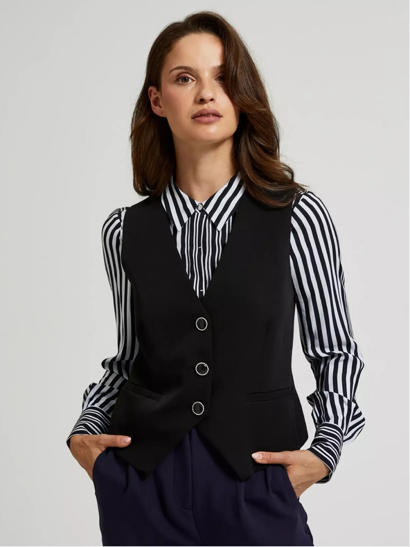 Moodo Crni ženski Moodo prsluk