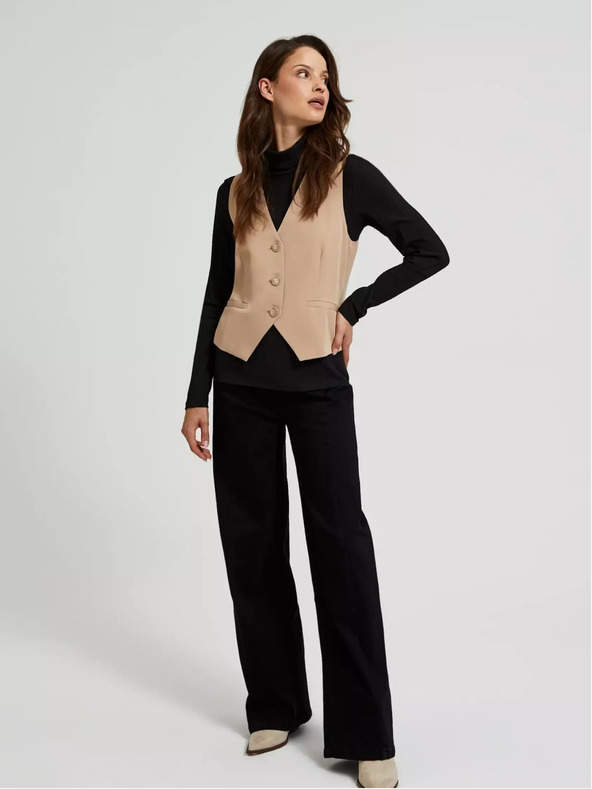 Moodo Moodo ženski smeđi prsluk