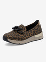 Rieker Rieker crne i smeđe ženske mokasine s uzorkom