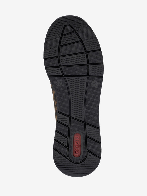 Rieker Rieker crne i smeđe ženske mokasine s uzorkom