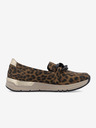 Rieker Rieker crne i smeđe ženske mokasine s uzorkom