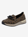 Rieker Rieker crne i smeđe ženske mokasine s uzorkom