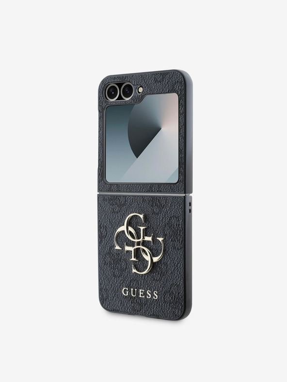 Guess Stražnja maska ​​Guess PU 4G s metalnim logotipom za Samsung Galaxy Z Flip 6 siva
