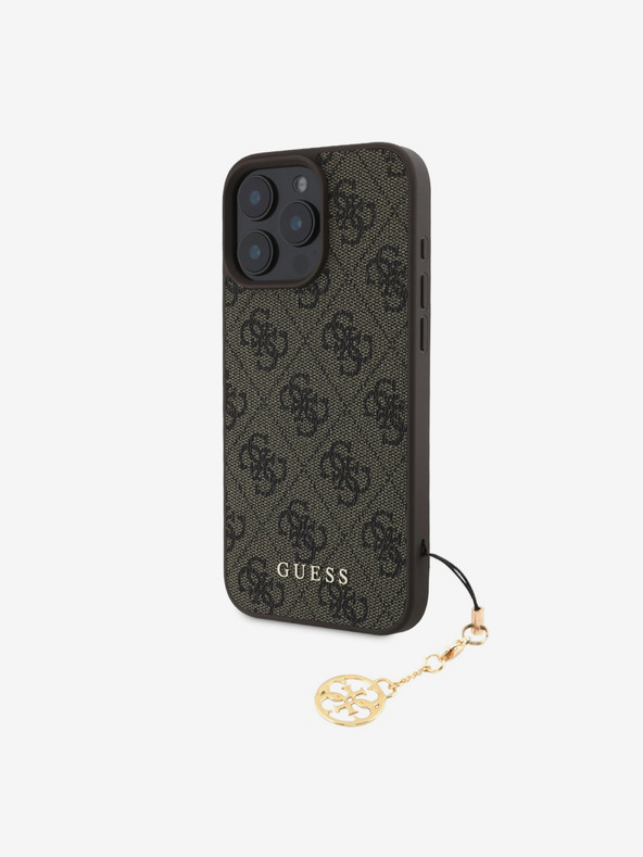 Guess Stražnja maska ​​Guess 4G Charm za iPhone 16 Pro Max Tone on Tone Brown