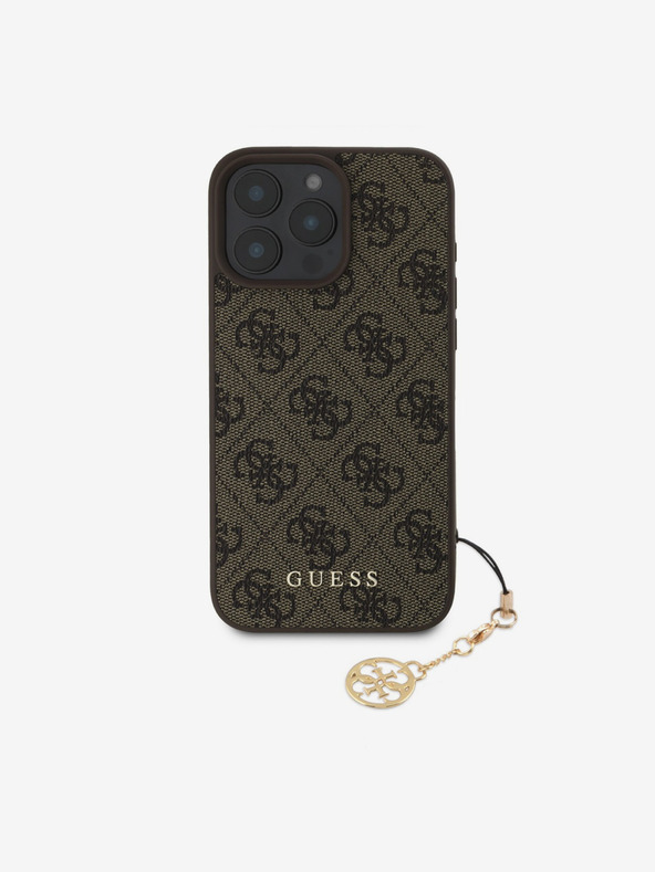 Guess Stražnja maska ​​Guess 4G Charm za iPhone 16 Pro Max Tone on Tone Brown