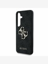 Guess PU 4G Metal Logo Zadní Kryt pro Samsung Galaxy S25 Grey Etui za telefon