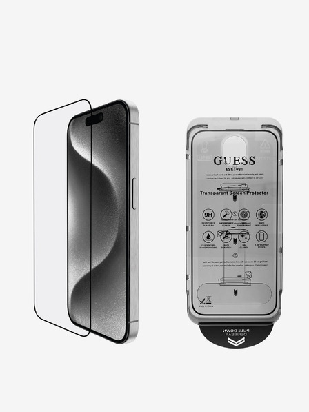 Guess Guess kaljeno staklo 2.5D za iPhone 16 Pro Max crno