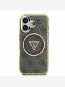 Guess Guess IML 4G svjetlucavi i trokutasti logotip MagSafe stražnja maska ​​za iPhone 16 smeđa