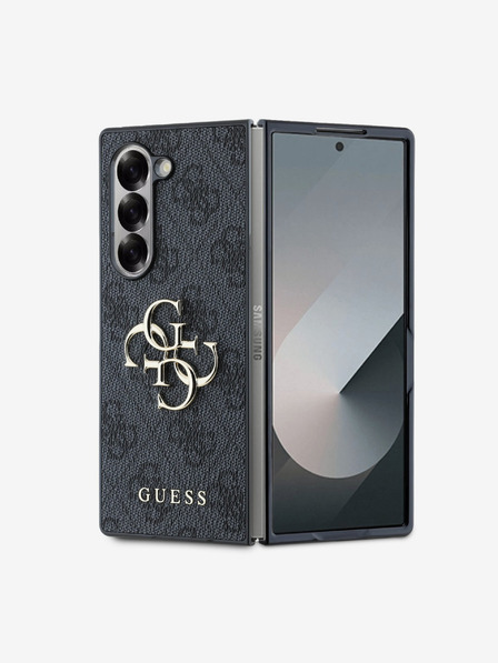 Guess Stražnja maska ​​Guess PU 4G s metalnim logotipom za Samsung Galaxy Z Fold 6 siva