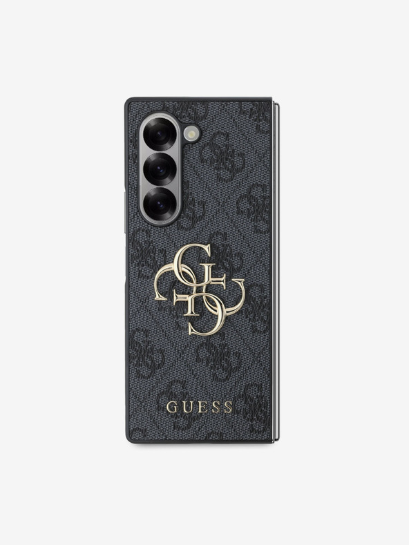 Guess Stražnja maska ​​Guess PU 4G s metalnim logotipom za Samsung Galaxy Z Fold 6 siva