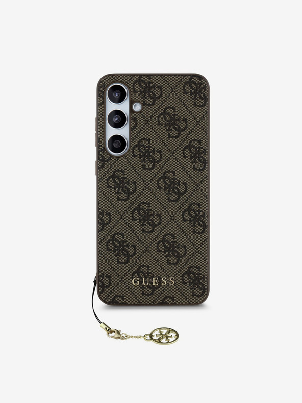 Guess Stražnja maska ​​Guess 4G Charm za Samsung Galaxy S24 FE smeđa