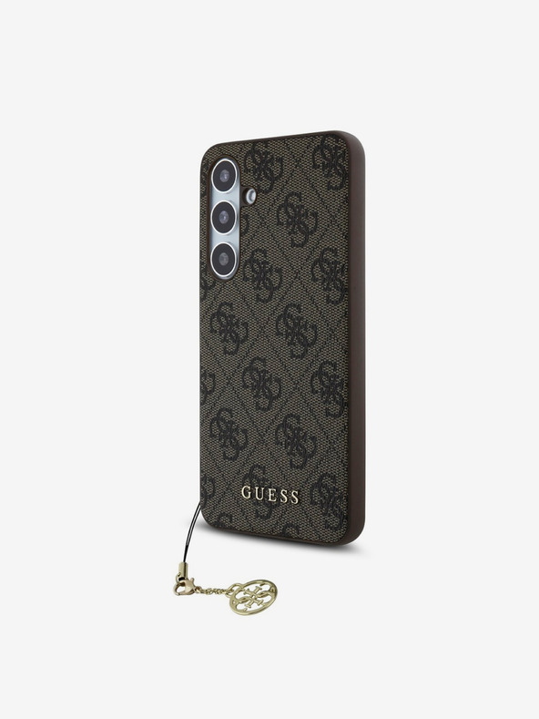 Guess Stražnja maska ​​Guess 4G Charm za Samsung Galaxy S24 FE smeđa