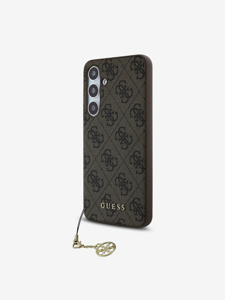 Guess Stražnja maska ​​Guess 4G Charm za Samsung Galaxy S24 FE smeđa