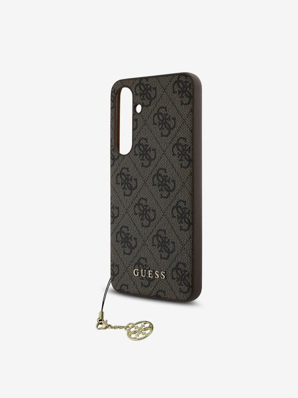 Guess Stražnja maska ​​Guess 4G Charm za Samsung Galaxy S24 FE smeđa