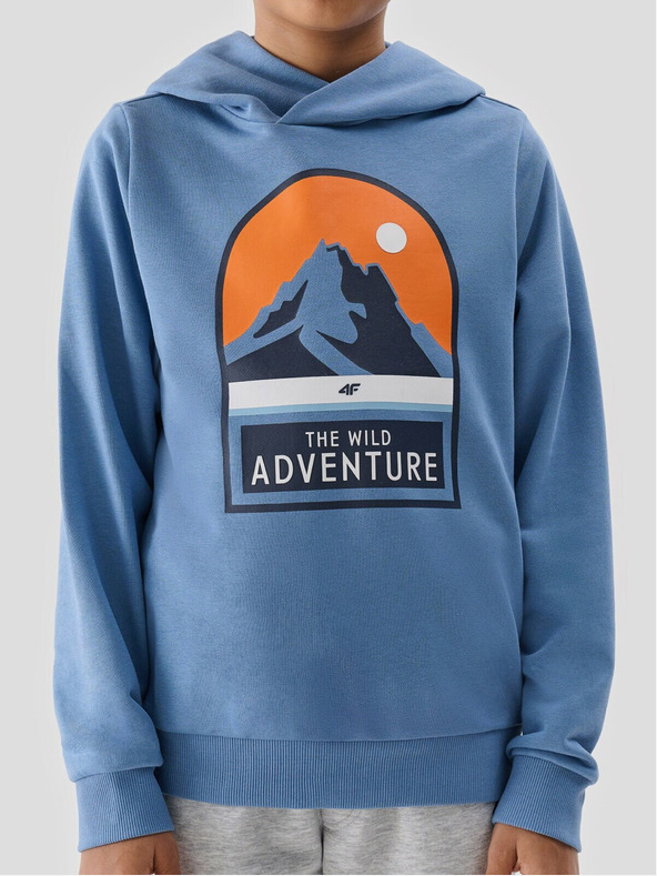 4F Dječja majica s kapuljačom 4F - plava