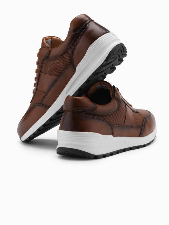 Ombre Clothing Muške platnene tenisice smeđa Ombre odjeća