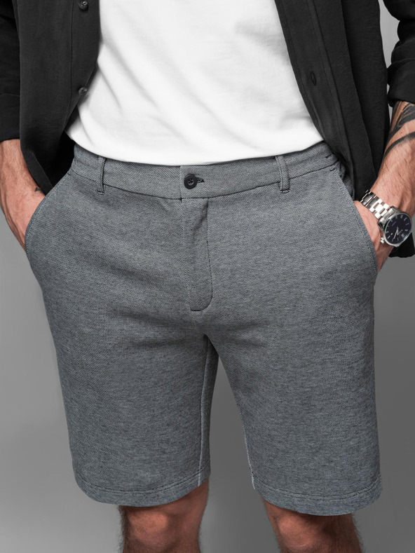 Ombre Clothing Muška pamučna trenirka BASIC siva Ombre odjeća