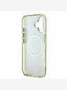 Guess Guess IML svjetlucava magnolija i logotip trokuta MagSafe stražnja maska ​​za iPhone 16 zelena