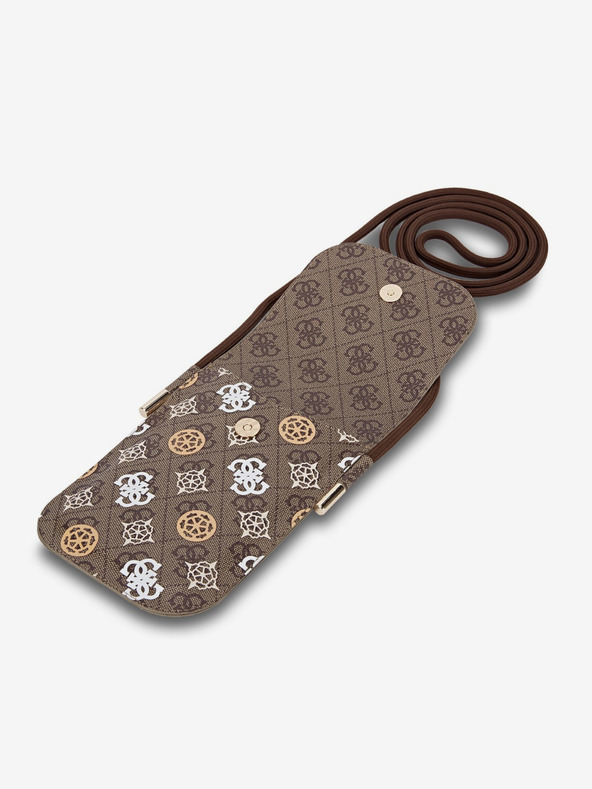 Guess Guess PU 4G Peony višebojna telefonska torba smeđa