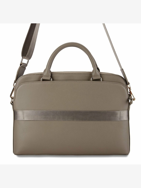 Guess Guess PU zrnata trokutasta torba za prijenosno računalo 15/16" smeđa