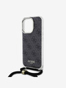 Guess Guess IML 4G stražnja maska ​​s remenom preko ramena za iPhone 16 Pro Max crna