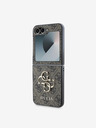 Guess Stražnja maska ​​Guess PU 4G s metalnim logotipom za Samsung Galaxy Z Flip 6 smeđa