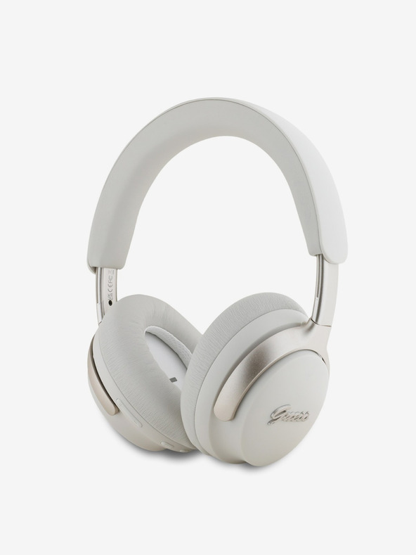 Guess Guess PU kožne Script Logo ANC/ENC bijele slušalice