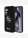 Guess Stražnja maska ​​Guess PU s fiksnim svjetlucavim 4G metalnim logotipom za Samsung Galaxy S25 crna