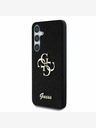 Guess Stražnja maska ​​Guess PU s fiksnim svjetlucavim 4G metalnim logotipom za Samsung Galaxy S25 crna