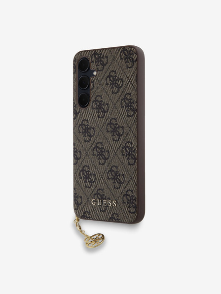 Guess Stražnja maska ​​Guess 4G Charm za Samsung Galaxy A35 5G smeđa
