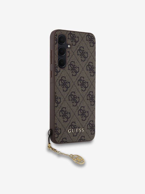 Guess Stražnja maska ​​Guess 4G Charm za Samsung Galaxy A35 5G smeđa