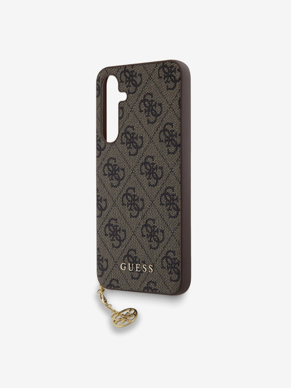 Guess Stražnja maska ​​Guess 4G Charm za Samsung Galaxy A35 5G smeđa