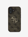 Guess Stražnja maska ​​Guess PU 4G s metalnim logotipom za iPhone 16 smeđa