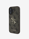 Guess Stražnja maska ​​Guess PU 4G s metalnim logotipom za iPhone 16 smeđa