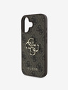 Guess Stražnja maska ​​Guess PU 4G s metalnim logotipom za iPhone 16 smeđa
