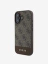 Guess Stražnja maska ​​Guess PU 4G Stripe za iPhone 16 smeđa