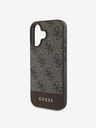 Guess Stražnja maska ​​Guess PU 4G Stripe za iPhone 16 smeđa