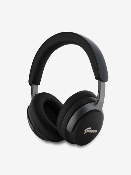 Guess Guess PU kožne Script Logo ANC/ENC crne bežične slušalice