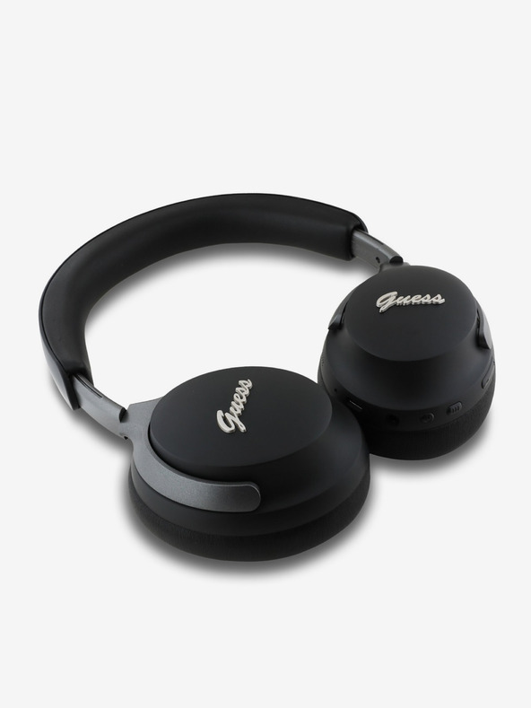 Guess Guess PU kožne Script Logo ANC/ENC crne bežične slušalice