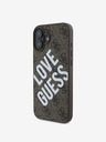 Guess Guess PU kožna 4G Big Love Logo MagSafe stražnja maska ​​za iPhone 16 smeđa