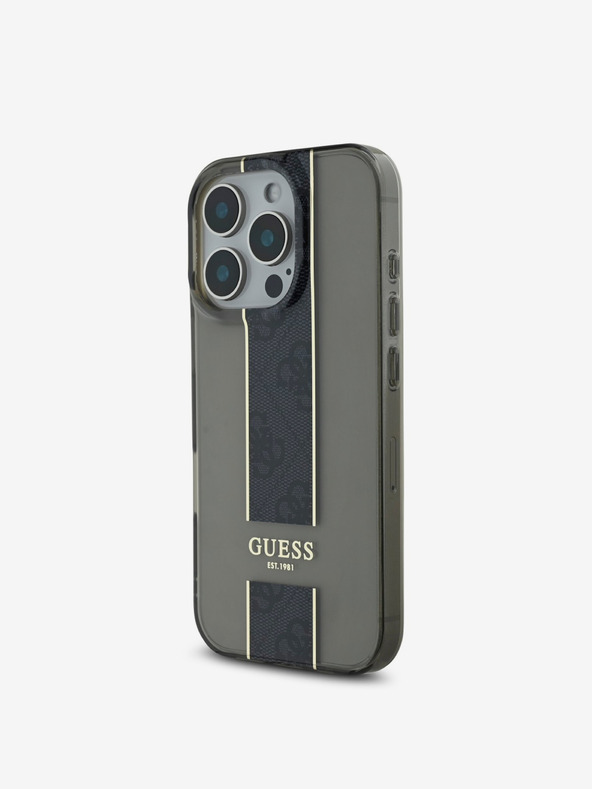 Guess Stražnja maska ​​Guess IML Middle 4G Stripe za iPhone 16 Pro Max crna