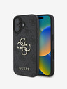 Guess Stražnja maska ​​Guess PU 4G s metalnim logotipom za iPhone 16 Plus siva