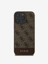 Guess Stražnja maska ​​Guess PU 4G Stripe za iPhone 16 Pro smeđa