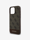 Guess Stražnja maska ​​Guess PU 4G Stripe za iPhone 16 Pro smeđa