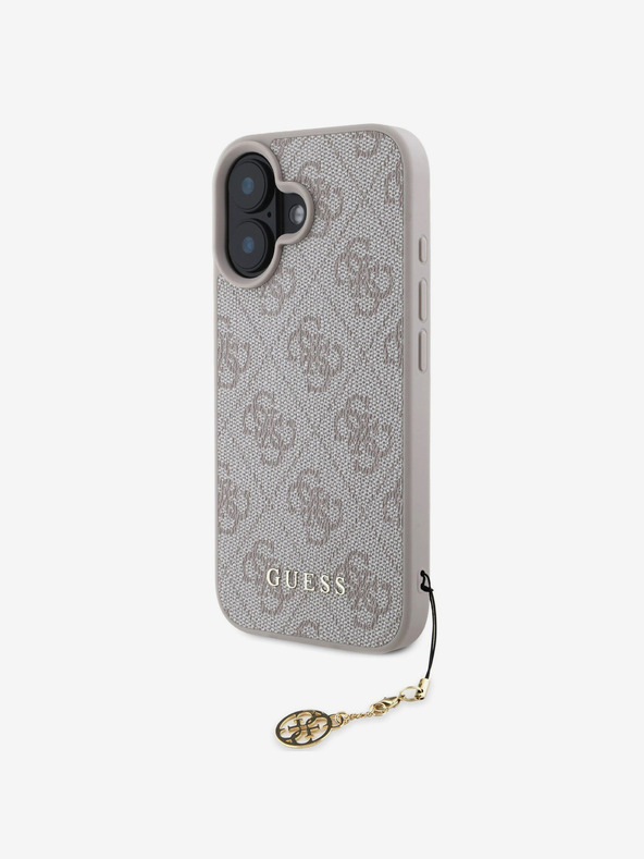Guess Stražnja maska ​​Guess 4G Charm za iPhone 16 Tone on Tone Pink